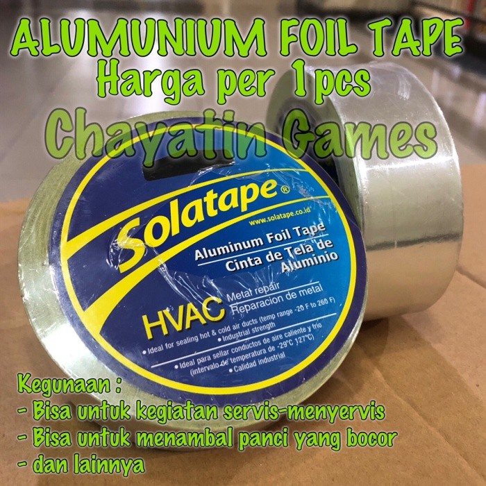 

Lakban Alumunium Foil / Alumunium Foil Tape Anti Api & Panas -NRA