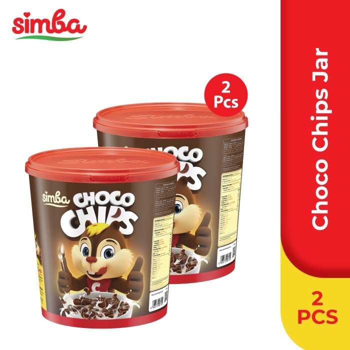 

cw Choco Chip Cereal SIMBA - 2 Choco Chips Jar 220gr Lebih Hemat