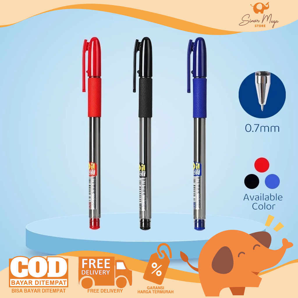 

BAOKE Pen Gel 0.7mm B78 - Pulpen Jel Oil Based Biru / Hitam SATUAN Murah Berkualitas