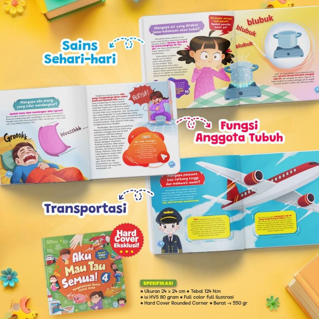 

RB Ziyadbooks Official Buku Aku Mau Ingin Tahu Tau Semua Semuanya 1 2 3 4 Cerita Anak Bergambar Tk