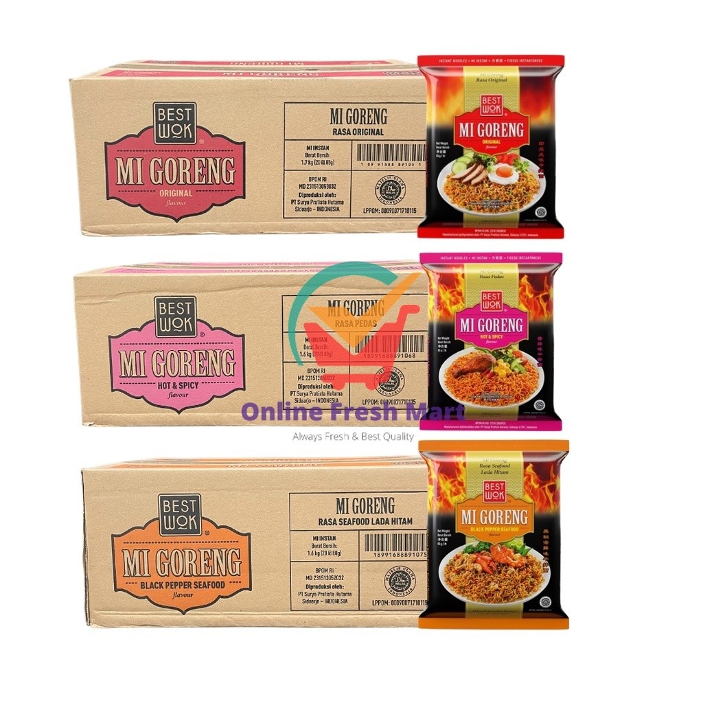 

Best Wok Mie Instan Goreng 85g Kemasan BOX isi 20 pcs - Online Fresh Mart Denpasar