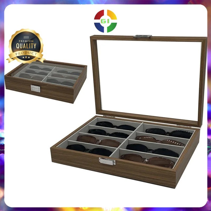 (GI) Wadah Box Tempat Kotak Kacamata Aesthetic 8 Grid
