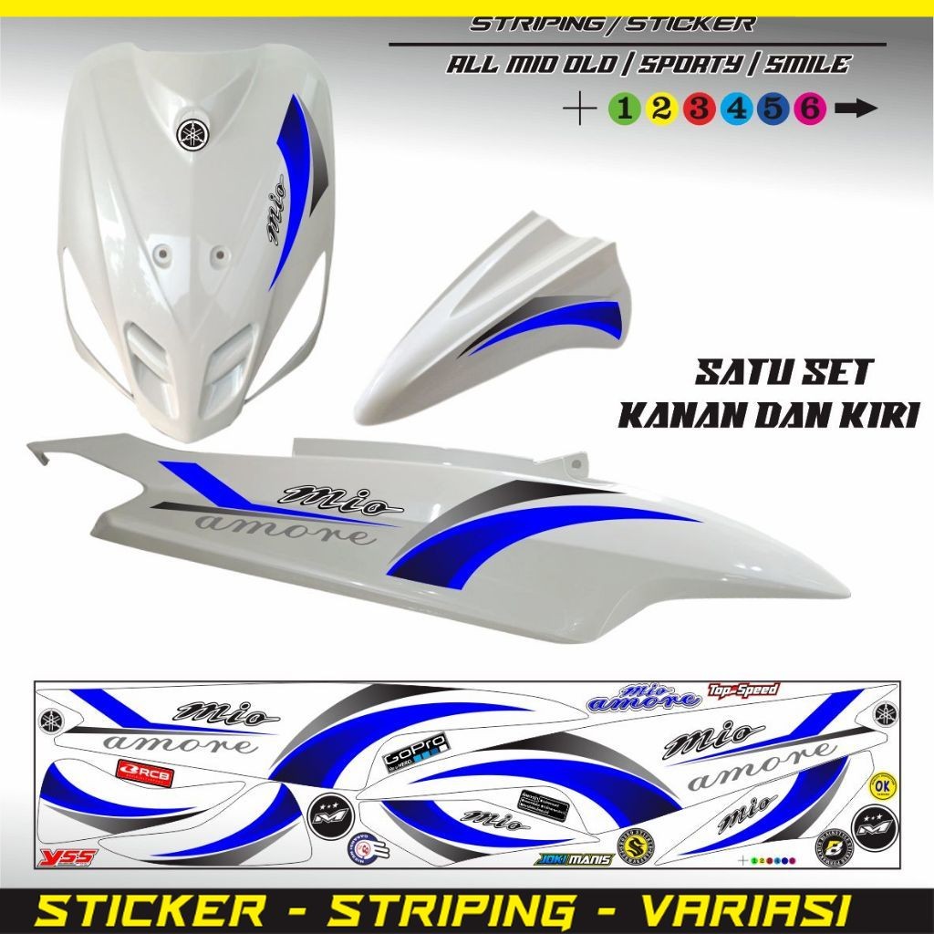 VARIASI STRIPING / STIKER MIO RACING OLD / STIKER MIO SMILE MIO SPORTY VARIASI STRIPING