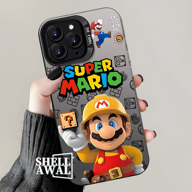 Berlaku untuk Samsung A55 A54 A14 A13 A24 Casing IMD A53s Lucu A52 A51 A35 A34 A33 Miner Mario A32 A