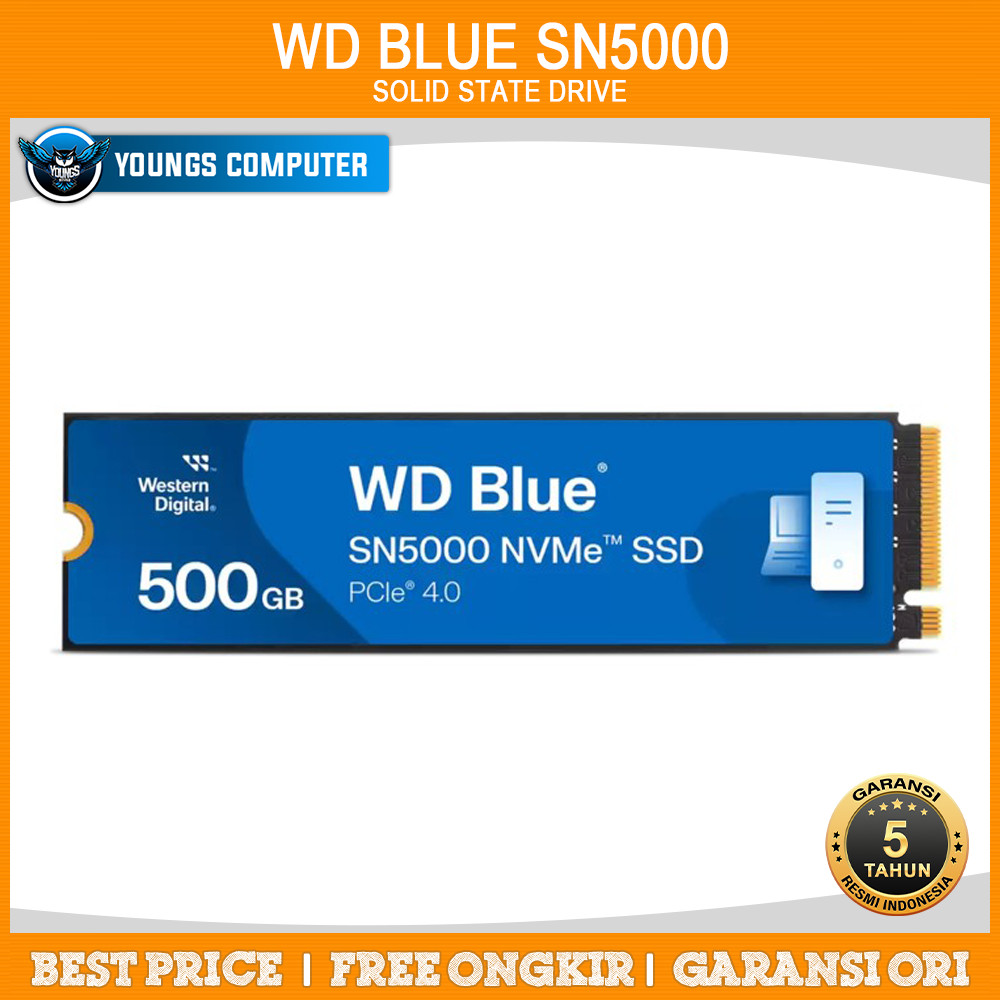 SSD WD BLUE SN5000 500GB 1TB 2TB NVME Gen4 5000/4000mbps - SSD NVMe M.2 PCIe Gen 4