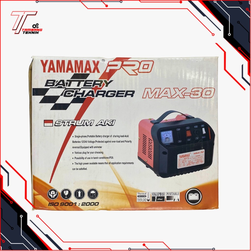 BATERAI CHARGER / SETRUM AKI / SETRUM ACCU MAX- 30 12V YAMAMAX-PRO