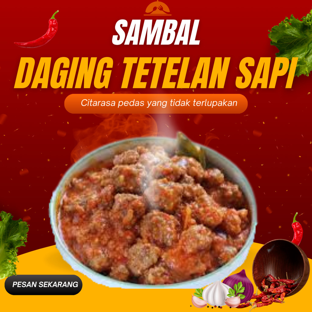 

Oseng Sambal Daging Sapi Tetelan Pedas Gurih 1 kg
