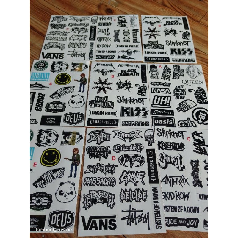 STIKER PACK STIKER HARDCORE METAL STIKER HELM STIKER AESTHETIC