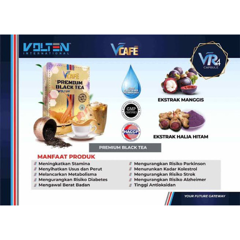 VOLTEN VCAFE BLACKTEA VCAFE KOPI VLAMEEN SUSU Vcafe Premium Black Tea (20 sachet) baru