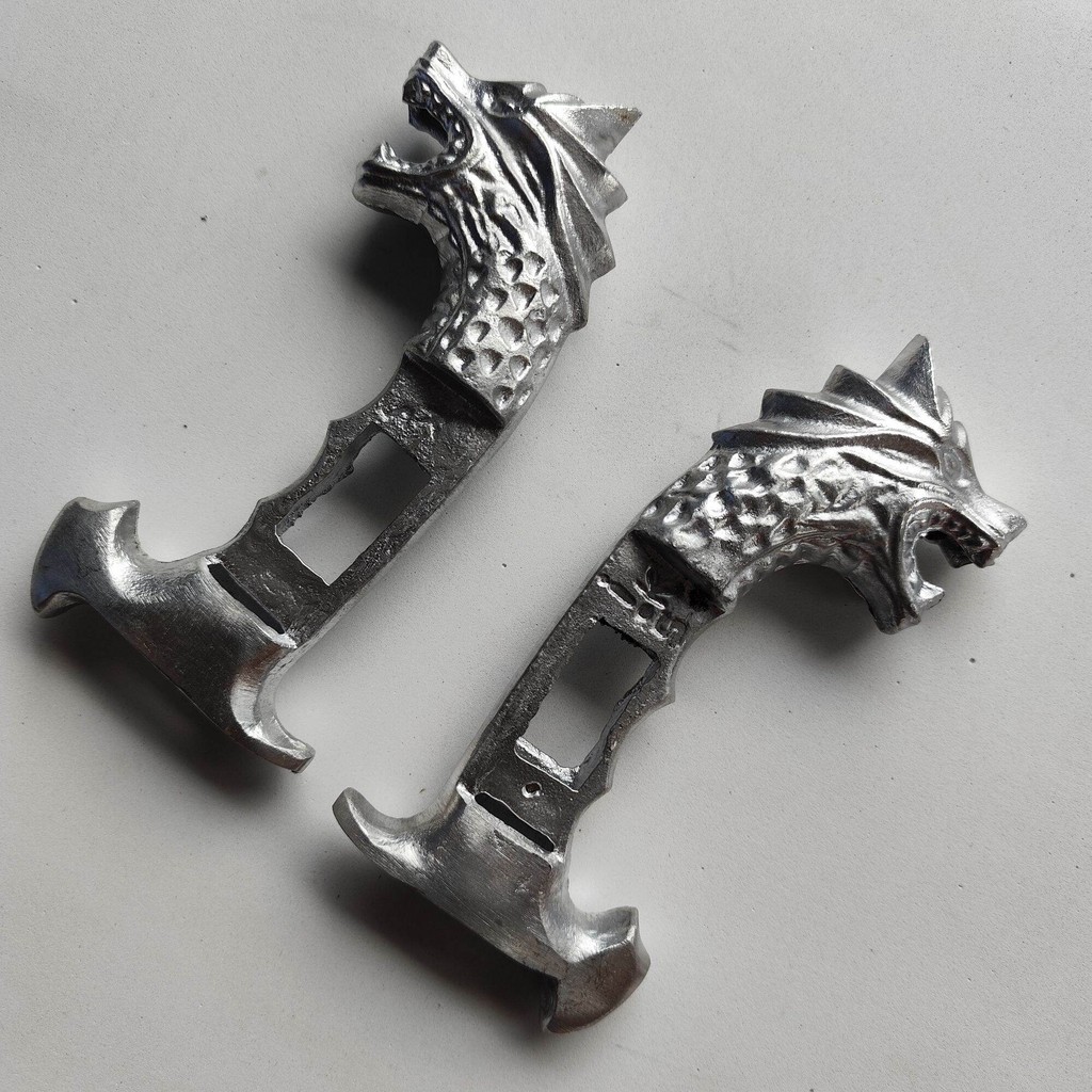 Rawis Pegangan gagang Golok motif unik naga aksesoris alat kebun bisa juga untuk pisau jumbo kuat ko