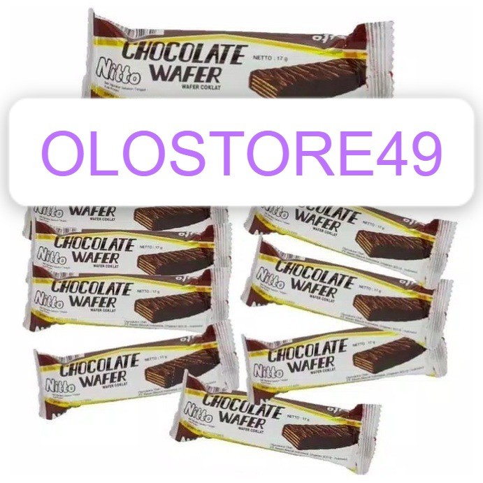 

OLO49 NITTO Chocolate Wafer Coklat 1 pack isi 10x17gr Wafer Nissin