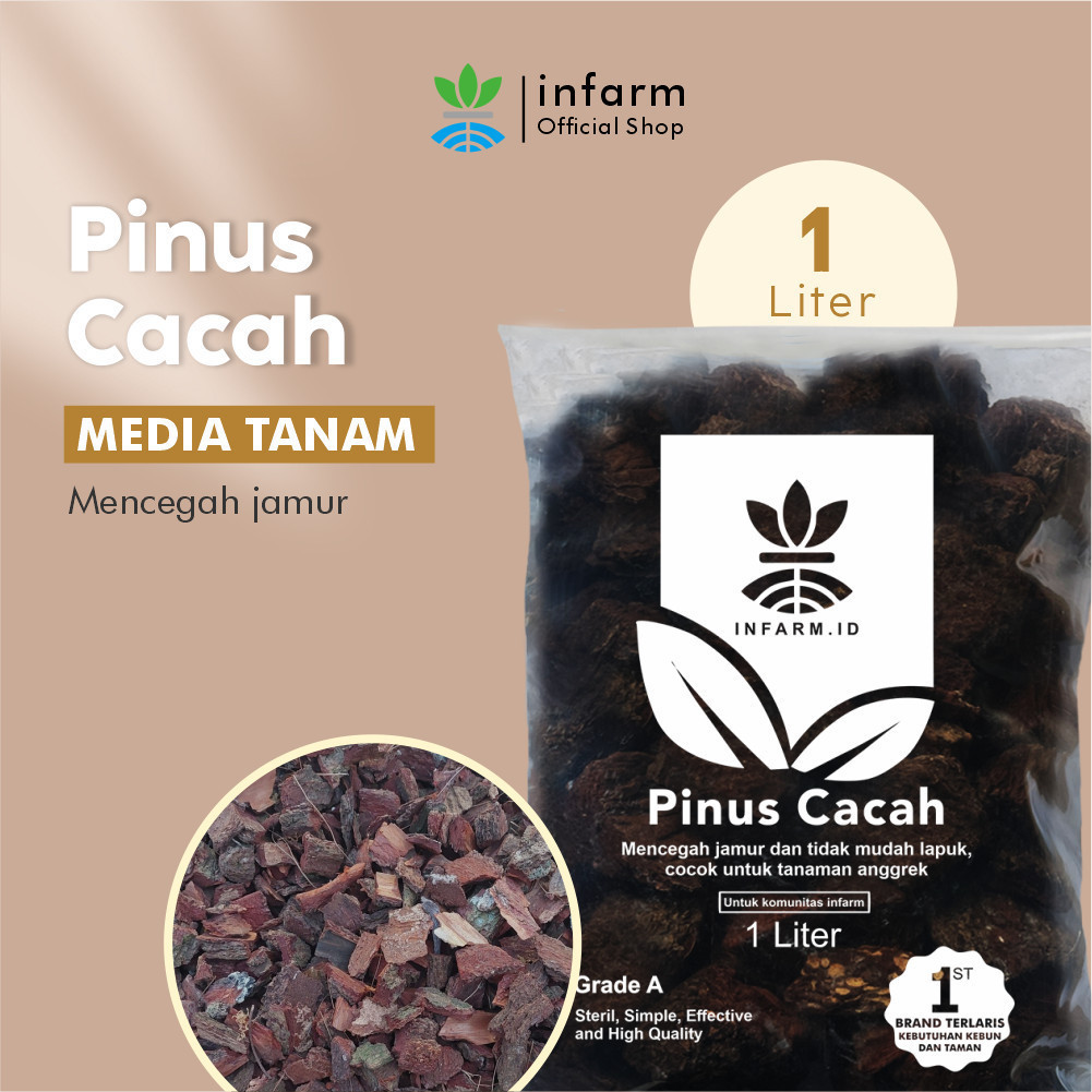 INFARM - Pinus Cacah 1L Media Tanam Tanaman Anggrek Aglonema Monstera Media Tanam Organik Steril Pre