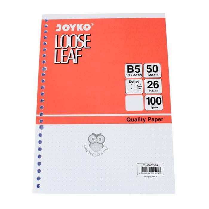 

TERLARIS! Loose Leaf B5 26 Lubang isi 50 Lembar Joyko - Grid