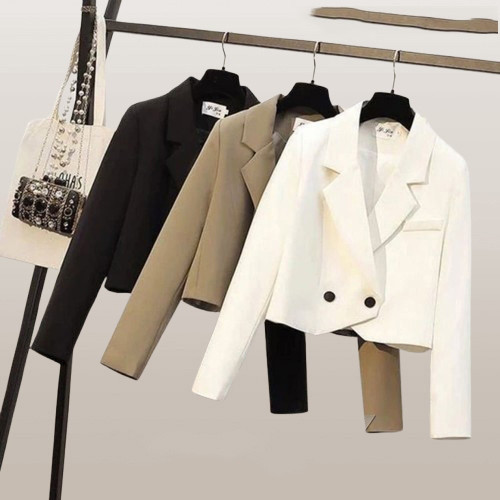 Blazer Crop Wanita Jas Crop Wanita Korean Style Terbaru