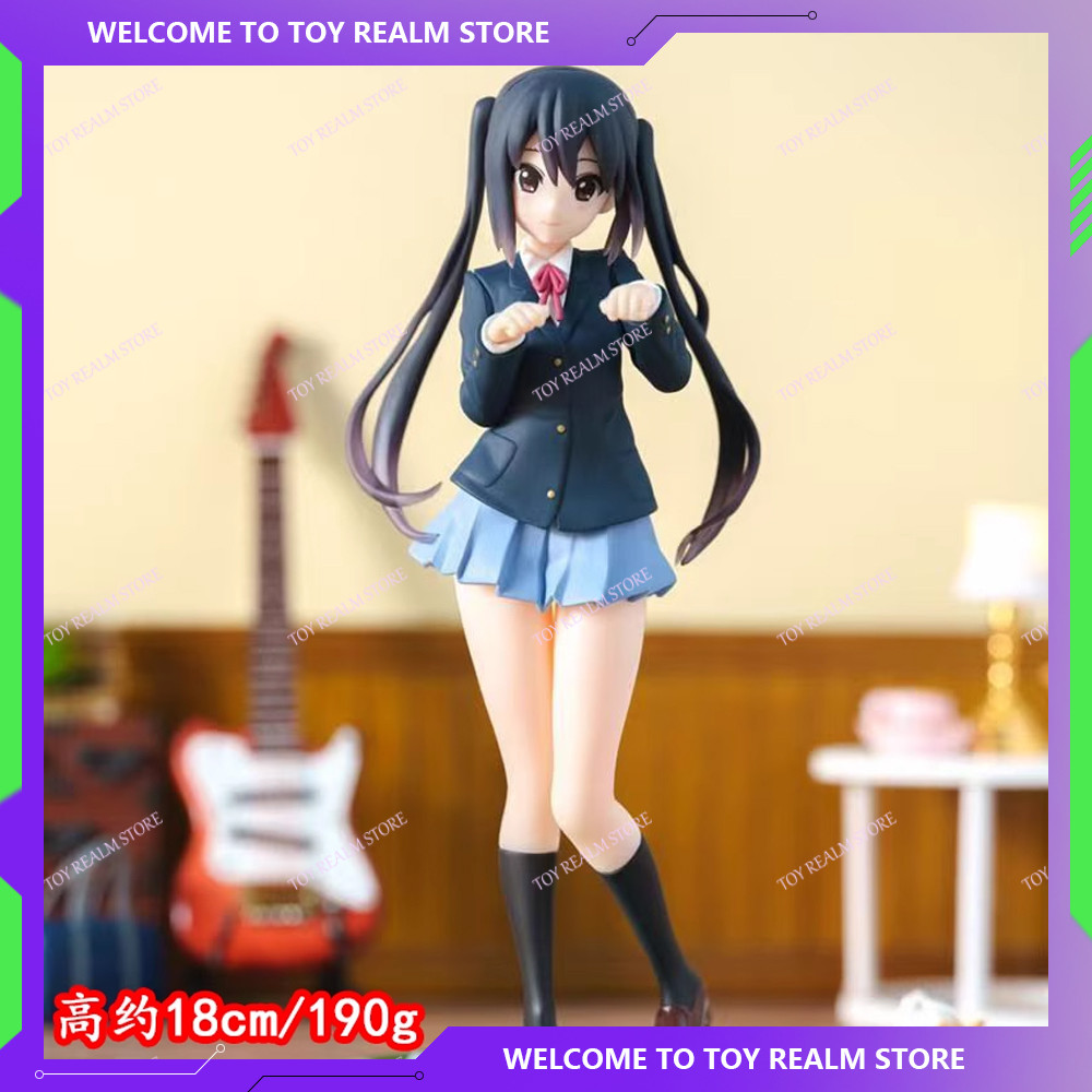 18cm Anime Taito K-on Akiyama Mio Figure Hirasawa Yui Action Figures PVC Statue Figure Collection Mo