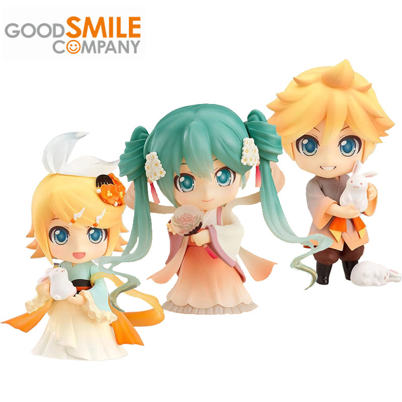 Good Smile Genuine Nendoroid VOCALOID Hatsune Miku Kagamine Rin Len Harvest Moon Ver. Anime Action F