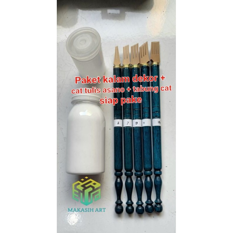 

PAKET LENGKAP SET KALAM DEKOR + CAT ASANO + TABUNG CAT SUDAH SIAP PAKECO