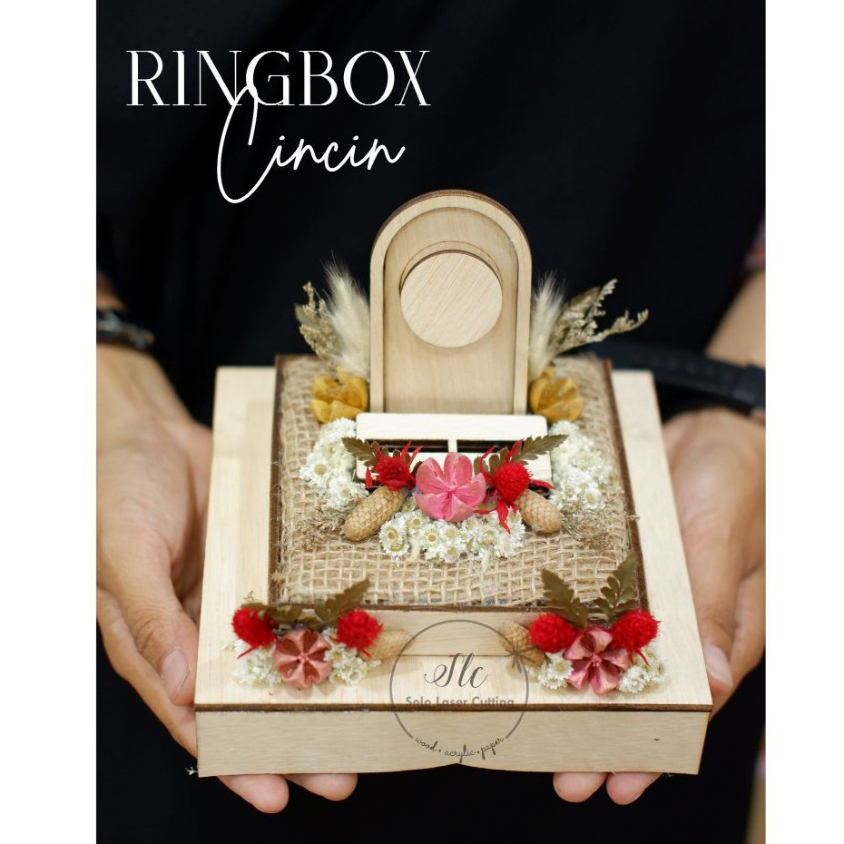 Kotak Perhiasan Plywood TERMURAH Kotak Hantaran Pernikahan Uang dan Perhiasan Full Set XL Kayu Akril