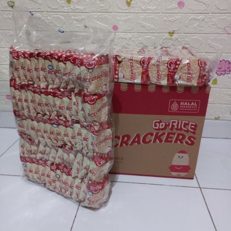 

New Biskuit Go Day Rice Crackers 1 pack isi 60pcsPremium