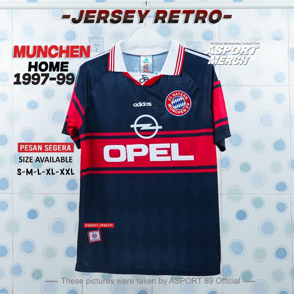 ASPORT BAYERN MUNCHEN RETRO HOME 1997 1999  RETRO MUNCHEN HOME 97 99