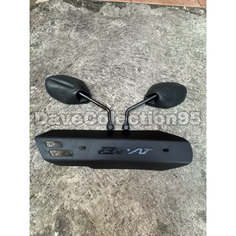 NANO VARIASI Paket Murah Cover Knalpot Model Arm All Beat + Spion All Beat Universal Semua Motor Bea