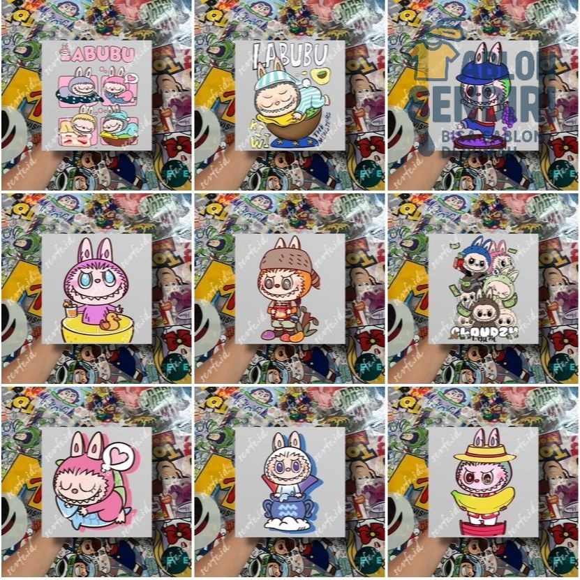 

Stiker DTF Sablon Setrika Sablon Stiker LABUBU 1