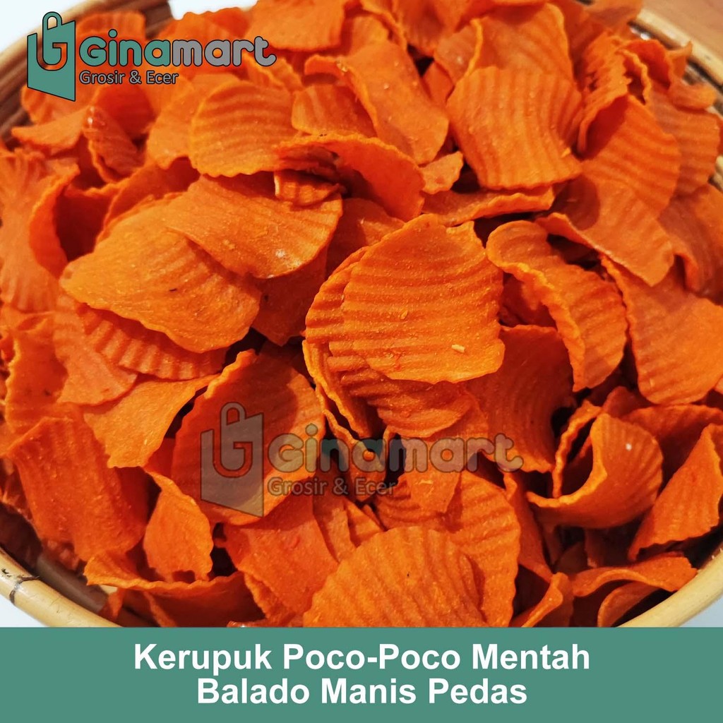

Kerupuk Poco-Poco Mentah Rasa Balado Pedas Manis Gurih