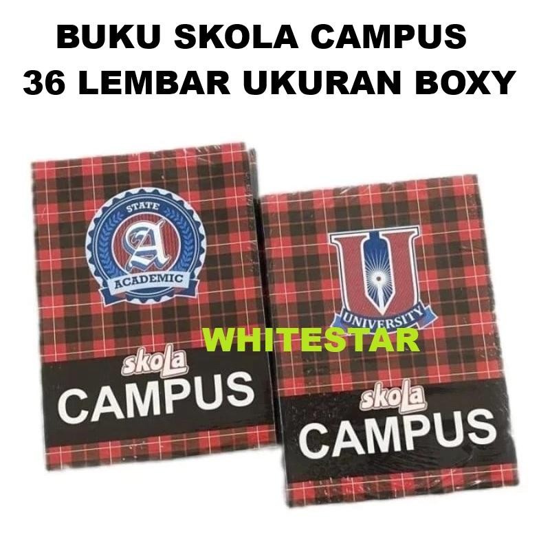 

buku tulis garis boxy / boxi skola campus / kampus - 36 lembar (by sidu/sinar dunia/big boss)