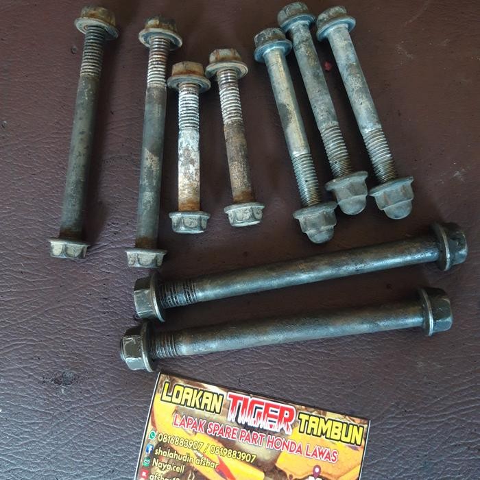 baut pangkon mesin tiger megapro lengkap