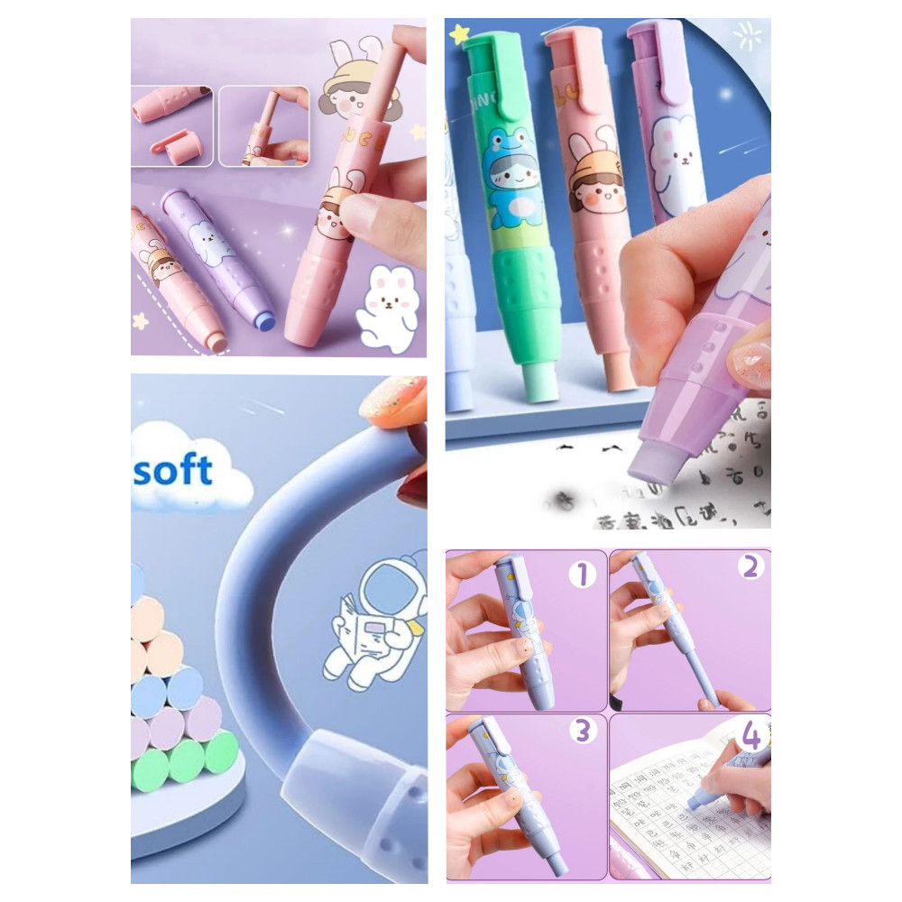 

Retractable Pushable Eraser Student Drawing Design Office Eraser No Crumbs Do Not Leave A Mark Creative Push Type
