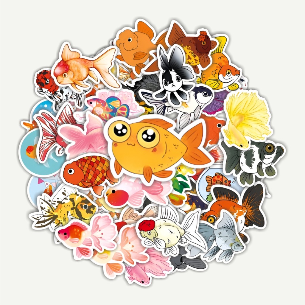 

Sticker Pack Stiker Golden Fish [Ikan] Series | Sticker TUMBLR | Stiker LAPTOP KOPER HELM