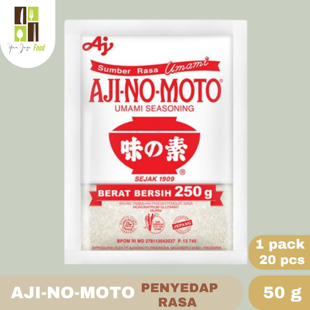 

Ajinomoto Penyedap Rasa MSG / Micin / Pecin 50gr 1 PACK Isi 20 Pcs