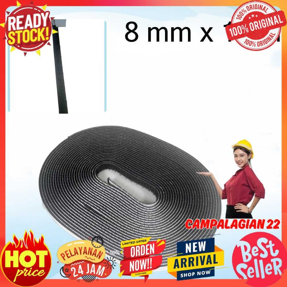 Duplaisir Pita Perekat Velcro Pengikat Hook and Loop Strip Tape 8mm - DP110