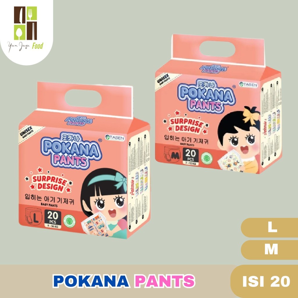 

Pokana Pants isi 20 PCS / Popok Sekali Pakai / Popok Bayi / Baby / Popok Celana UK L & M