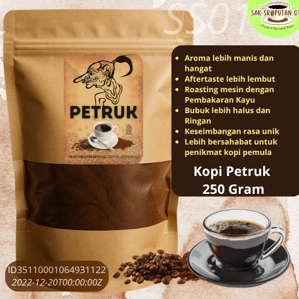 

( SS 01 ) Kopi Bubuk Petruk 250 Gram jenis Robusta rasa nikmat dan mantap bubuk kopi Petruk 250 Gram bubuk kopi Robusta kopi bubuk robusta SS01 bubuk kopi hitam bubuk kopi giras bubuk kopi tubruk
