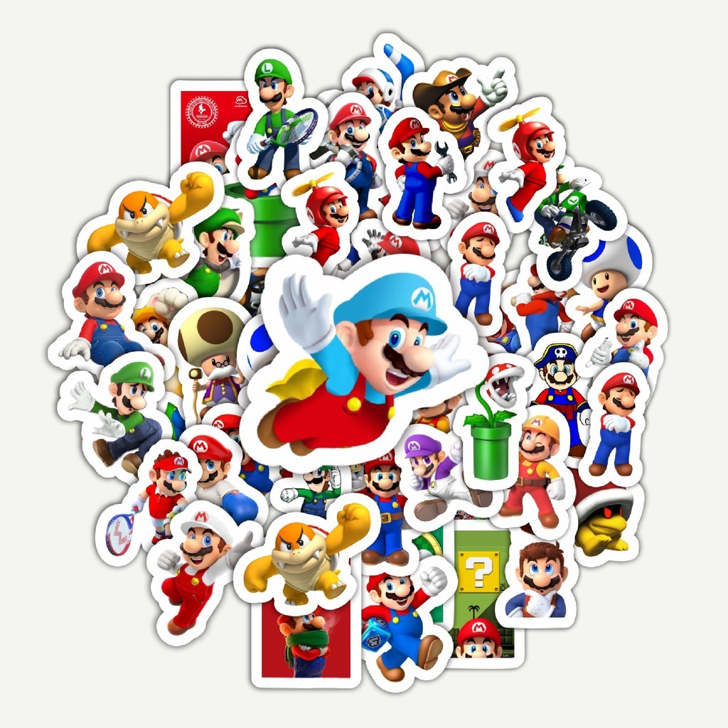 

Sticker Pack Stiker Kartun Games Super Mario Bros | Sticker TUMBLR | Stiker LAPTOP KOPER HELM