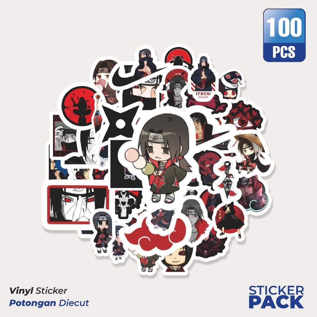 

Stiker Vinyl Stiker Anime Uchiha Itachi Waterproof Aesthetic- Untuk Laptop, Motor, dan Helm - Paper Stationery Pack