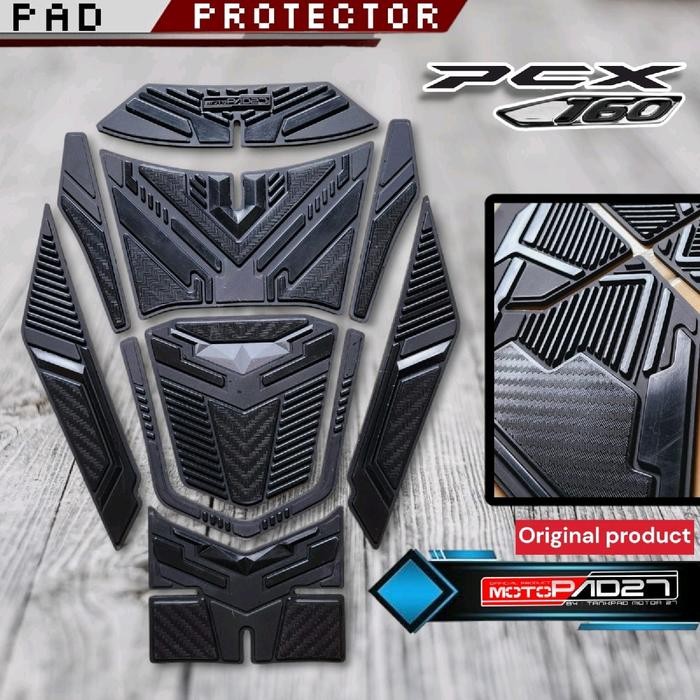 Tankpad Pcx 160 Bahan Karet Premium Body Protector Pcx 160 Motor - Tankpad Hitam