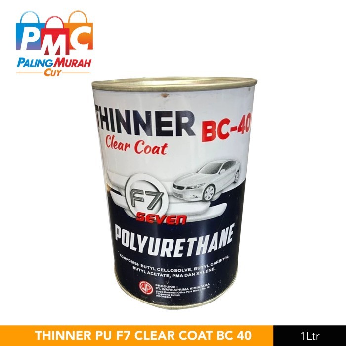 

THINNER PU F7 Clear Coat BC 40 - Pengencer Cat 1Liter/ kaleng