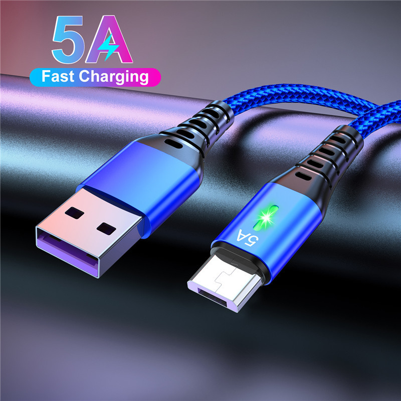 Micro USB Cable 5A Fast  arging Wire Mobile Phone Micro USB Cable For Xiaomi 13 Redmi Samsung Andrio