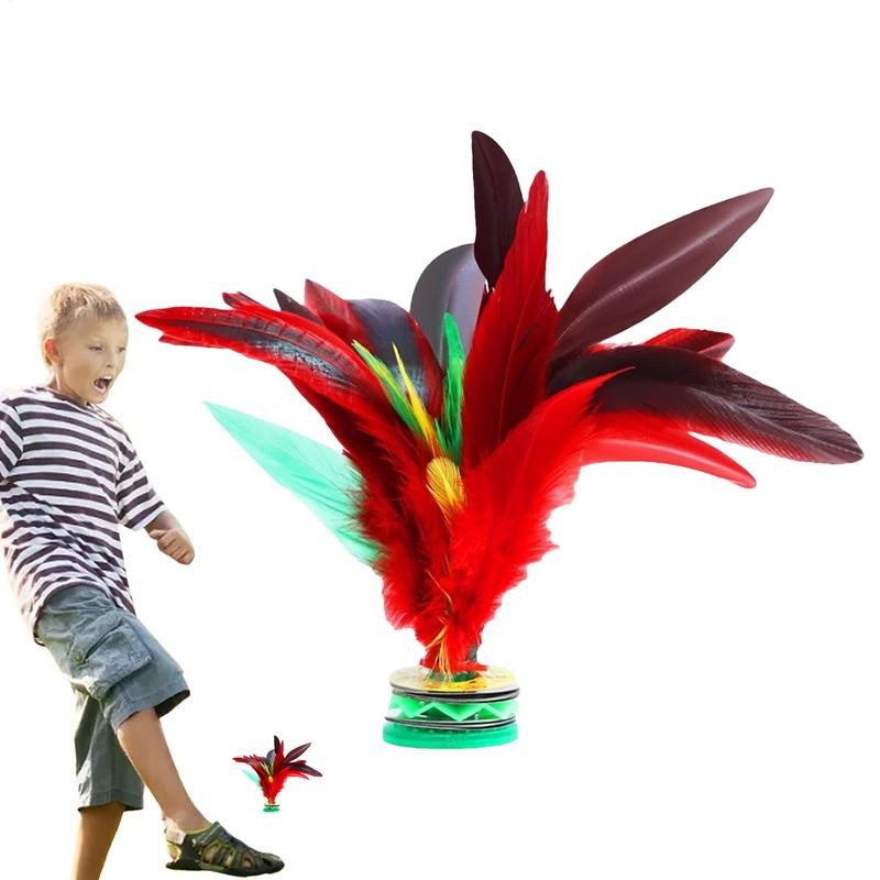 Chinese Jianzi Wear Resistant Chicken Feather Shuttlecock Portable Foot Kick Handwheel Feather Shutt