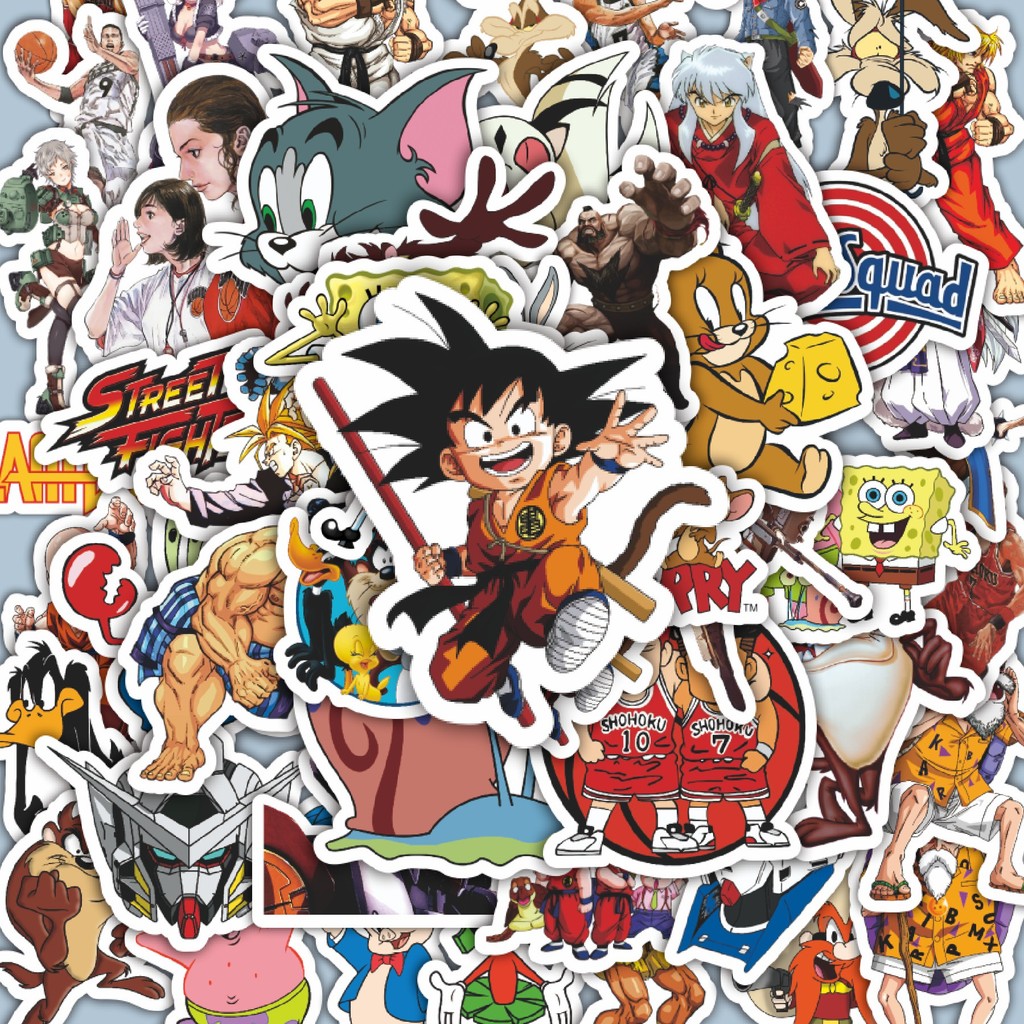 

100PCS Lucu Stiker Classical Cartoon [Kartun Klasik] Stiker Aesthetic Stiker Anti Air Stikers Berperekat Waterproof sticker decal buat Motor Helm Buku Journal Koper Casing HP Laptop Botol Minum Hadiah anak