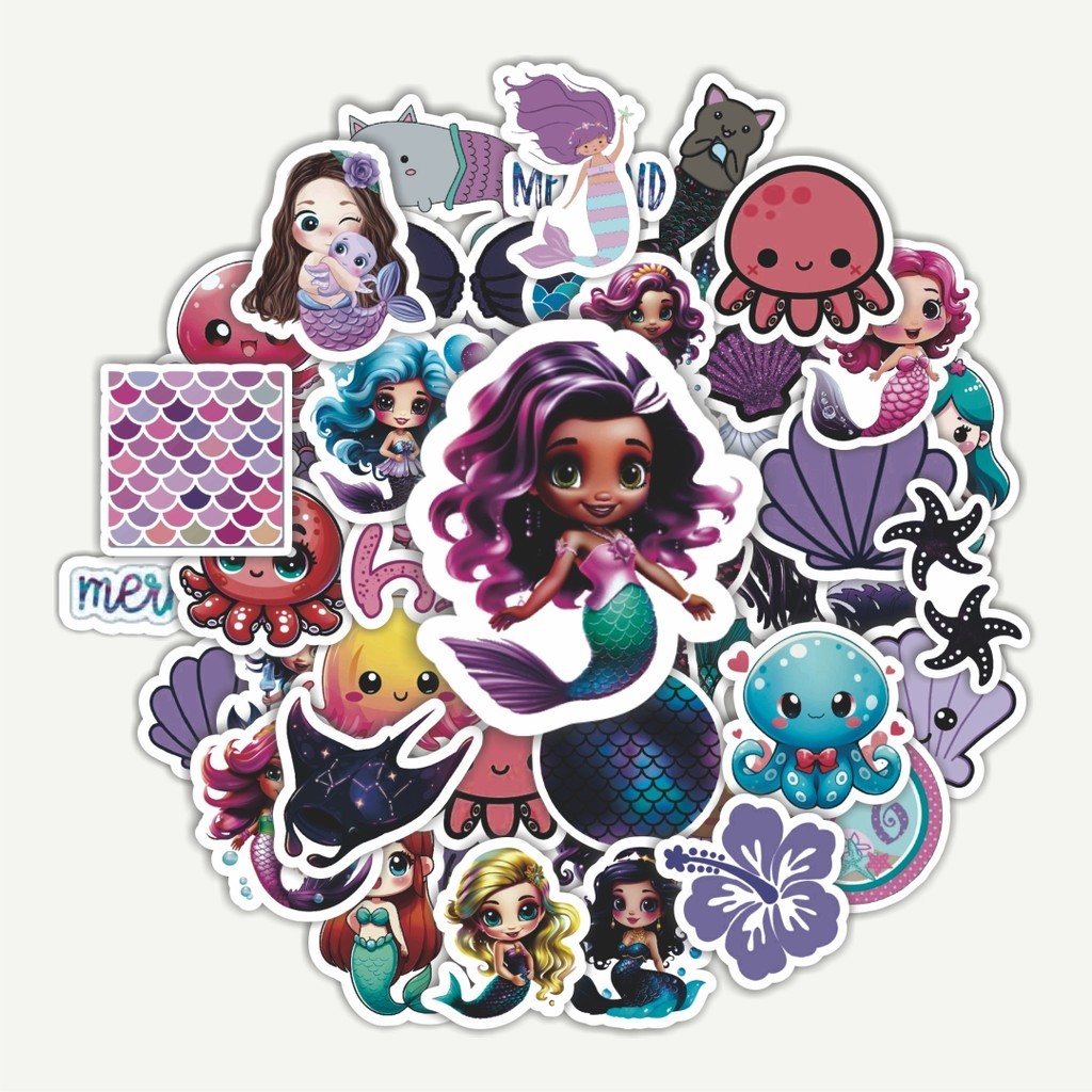 

Sticker Pack Stiker The Little Mermaid | Sticker TUMBLR | Stiker LAPTOP KOPER HELM