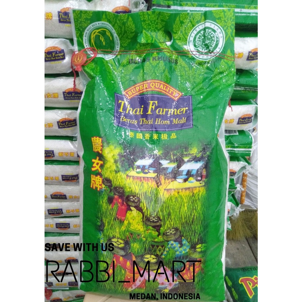 

Beras Import Super Quality THAI FARMER 100% Long Grain Beras Thai Hom Mali (Jasmine)|| Pre Order