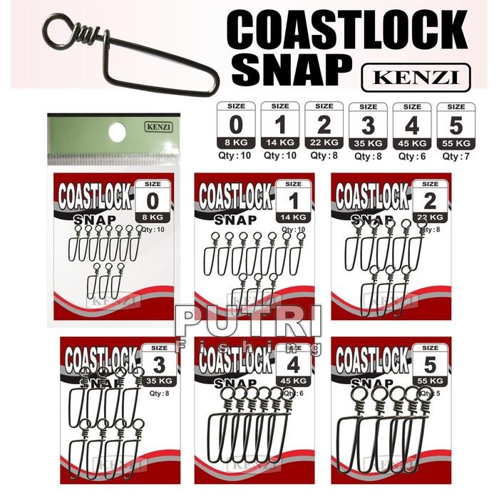 ONE WAY COASTLOCK SNAP Pengait Pancing Aksesoris Connector - Size 0