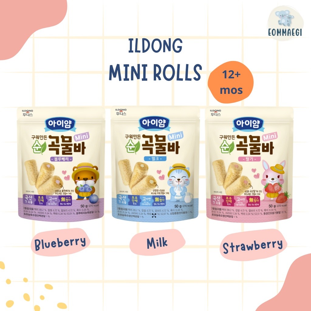 Ildong Mini Rolls / Snack Bayi / Cemilan Anak / Cemilan Bayi