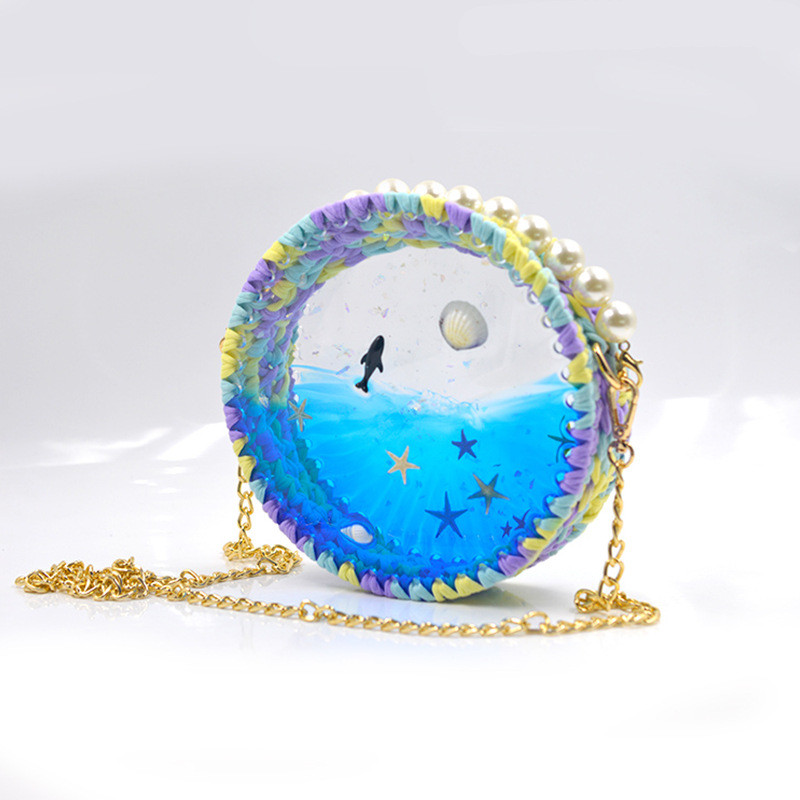 

DIY Handmade Bag Craft Clutch Bag Resin Molds Round Shape Bag Making Silicone Mold Handbag Epoxy Casting Mold Tool TOP