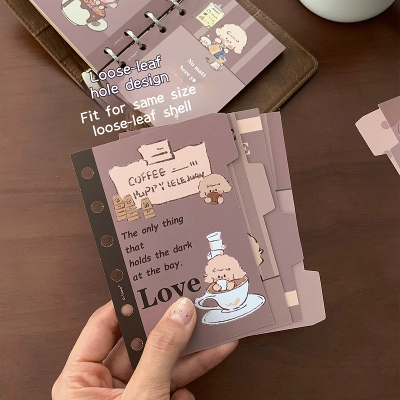 

A7/M5 Cute-Korean Index Pages Kawaii Planner Refill Filler Paper Bookmark Girls' Notebook Binder Dividers School Stationery