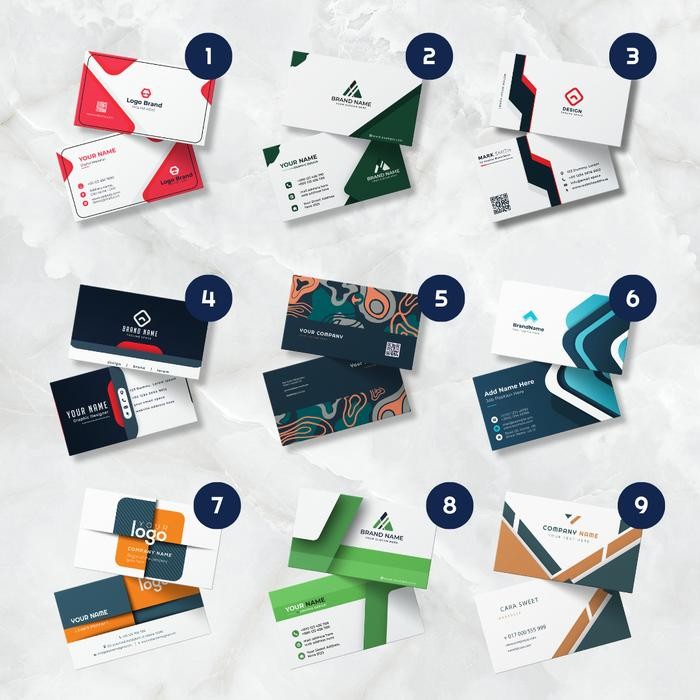 

Kartu nama 1 sisi/2 sisi 100 pcs termasuk box - 1 Sisi, Sudut Lancip