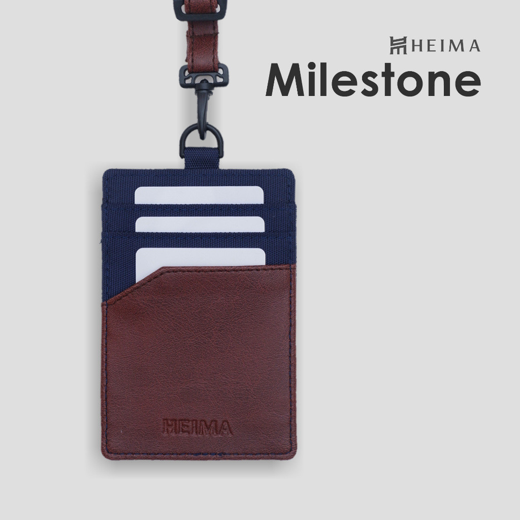 

Heima Milestone Lanyard ID Card Holder Simple Cowok Cewek Bahan Kanvas Korean Style High QualityCO